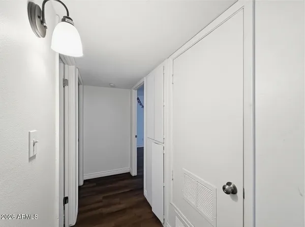 a view of a hallway with a elevator