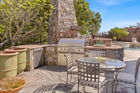 a outdoor space with patio furniture