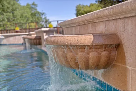 a aerial view of a house with a big yard