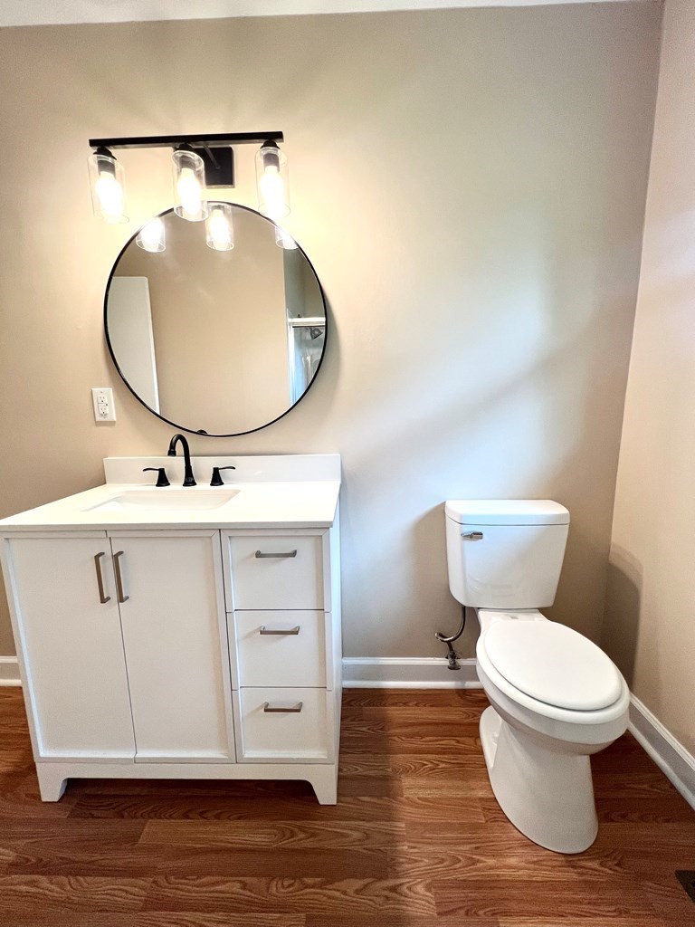210 Roney Drive Hopkinsville, KY 42240 - Photo 24 of 29 a bathroom with a toilet mirror on vanity and a sink