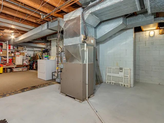 a view of storage and utility room
