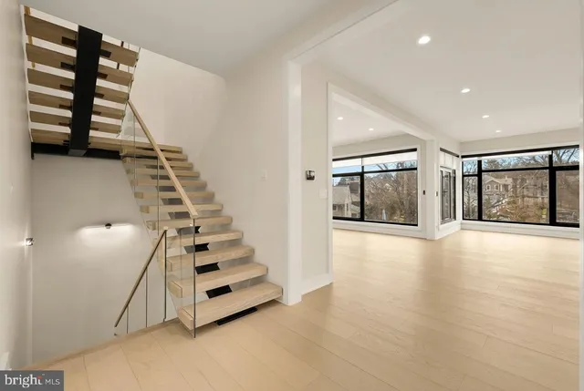 a view of an entryway with staircase