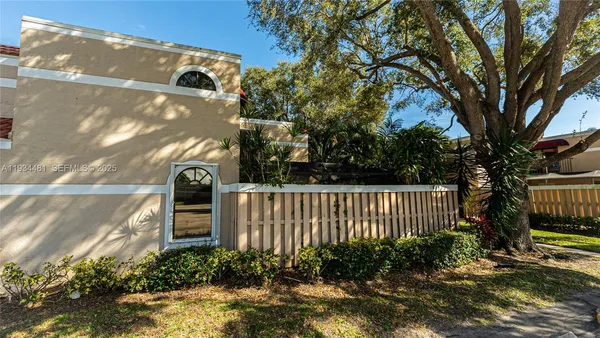 a view of a street with a tree