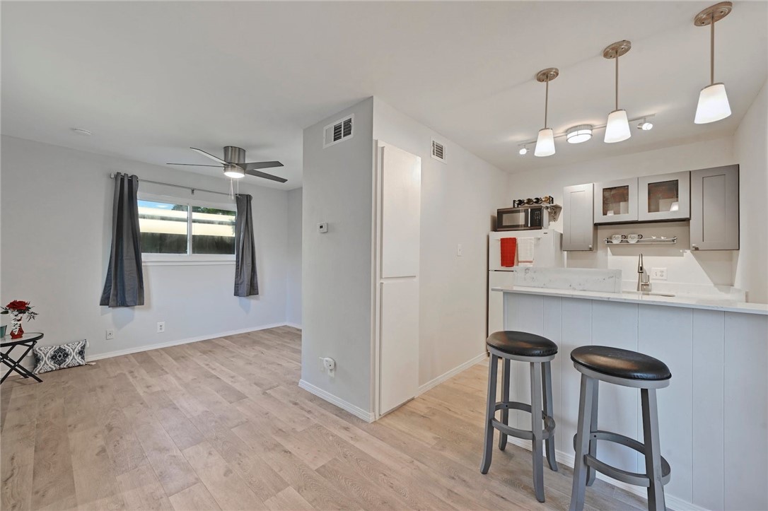 Kitchen area and living/sleeping area