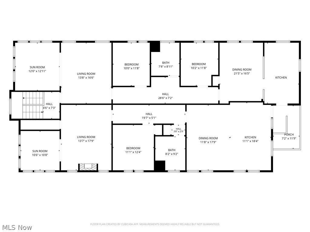 2630 Mayfield Road Cleveland Heights, OH 44106 - Photo 40 of 40 Floor plan for units 3 and 4. The floor plan for units 1 and 2 are similar but both of those units have 2 bedrooms.