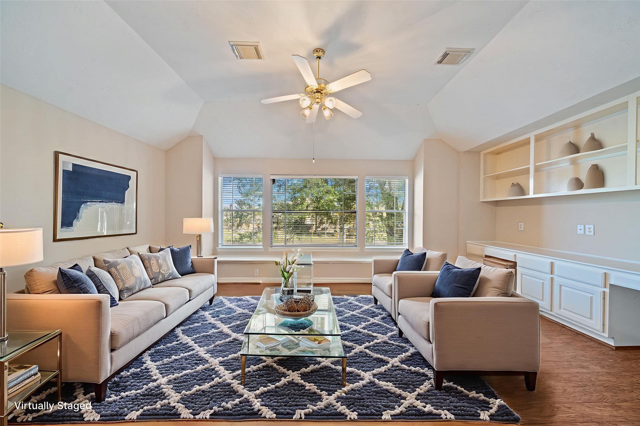 9306 Lochflora Drive Spring, TX 77379 - Photo 24 of 48 a living room with furniture and a large window