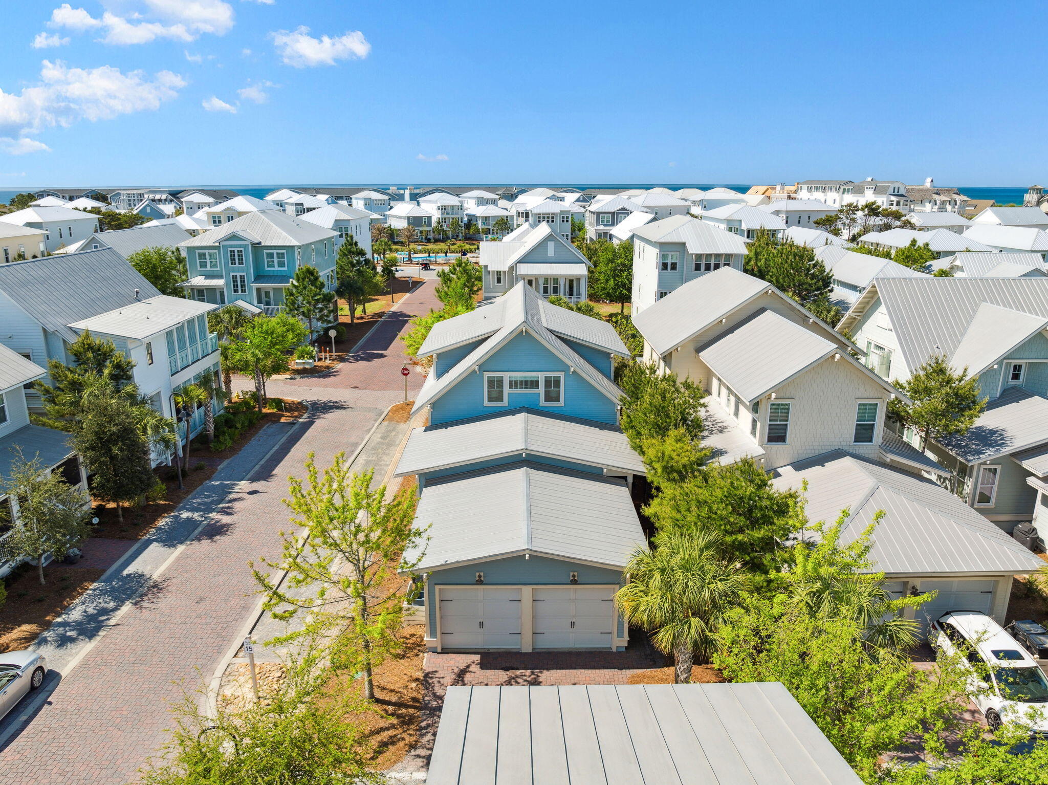 89 Clipper Street Inlet Beach, FL 32461 - Photo 18 of 72 an aerial view of a house with a garden space