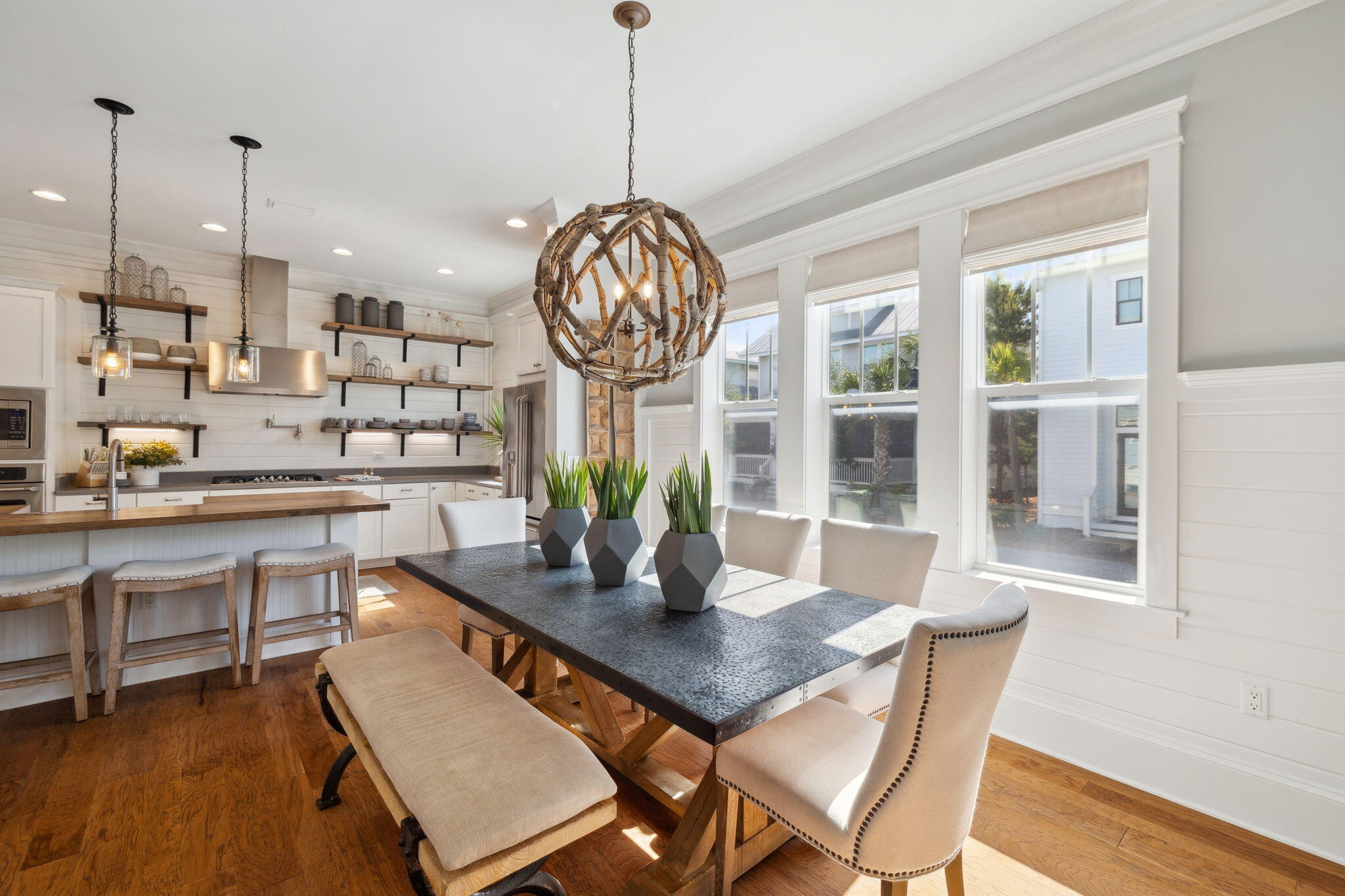 89 Clipper Street Inlet Beach, FL 32461 - Photo 26 of 72 a view of a dining room with furniture window and wooden floor