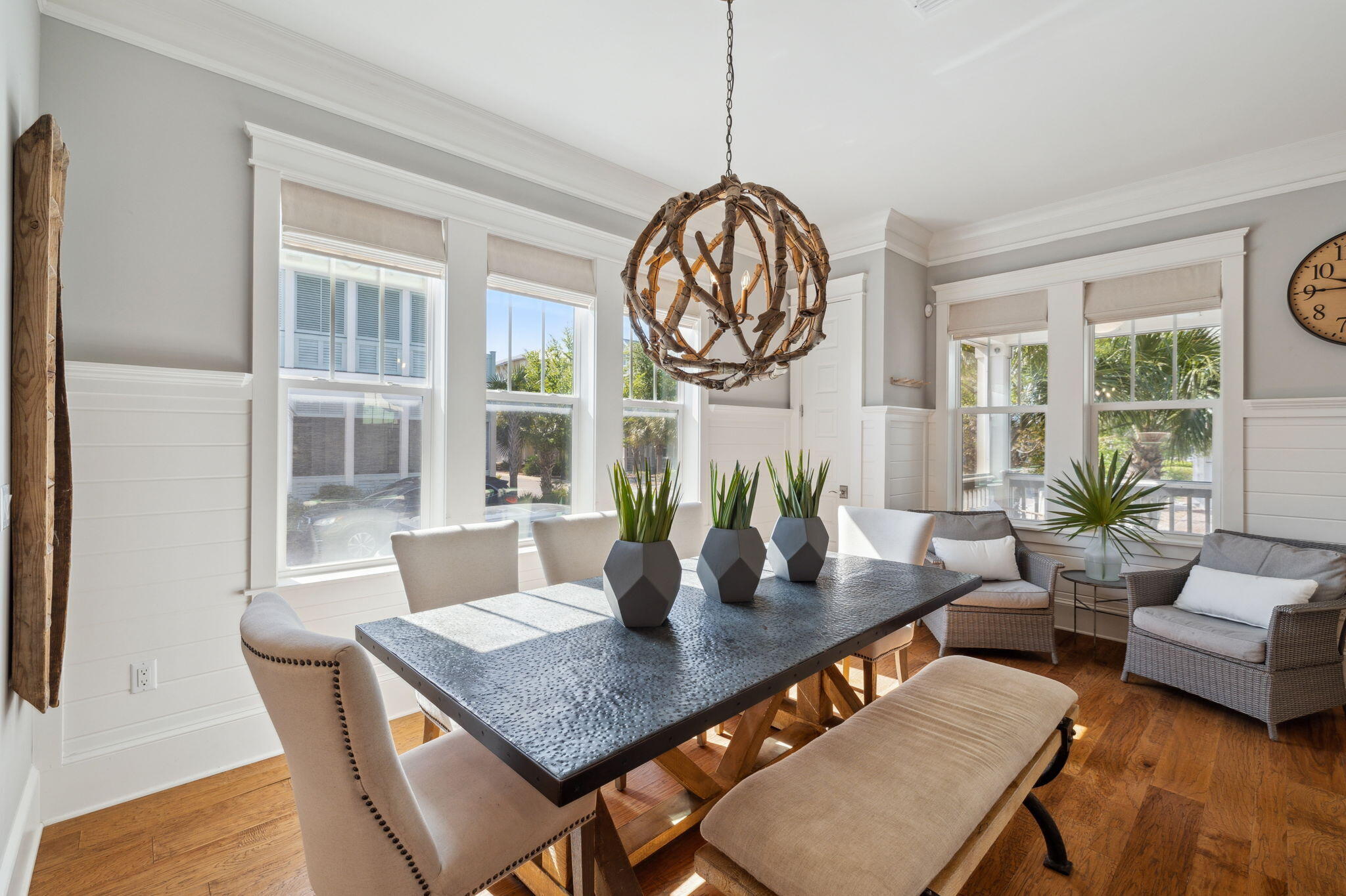 89 Clipper Street Inlet Beach, FL 32461 - Photo 27 of 72 a view of a dining room with furniture window and wooden floor
