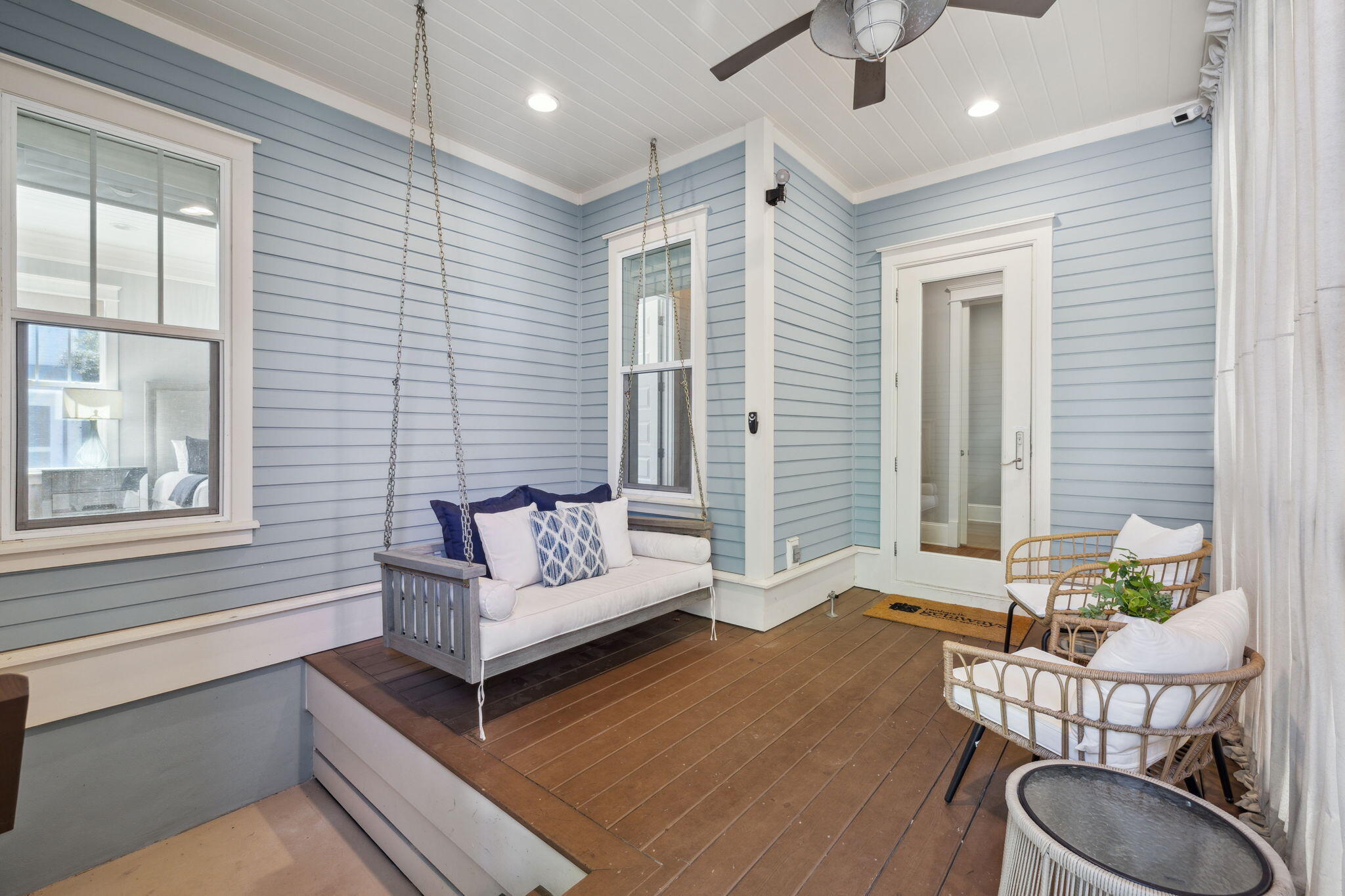 89 Clipper Street Inlet Beach, FL 32461 - Photo 53 of 72 a living room with furniture and wooden floor
