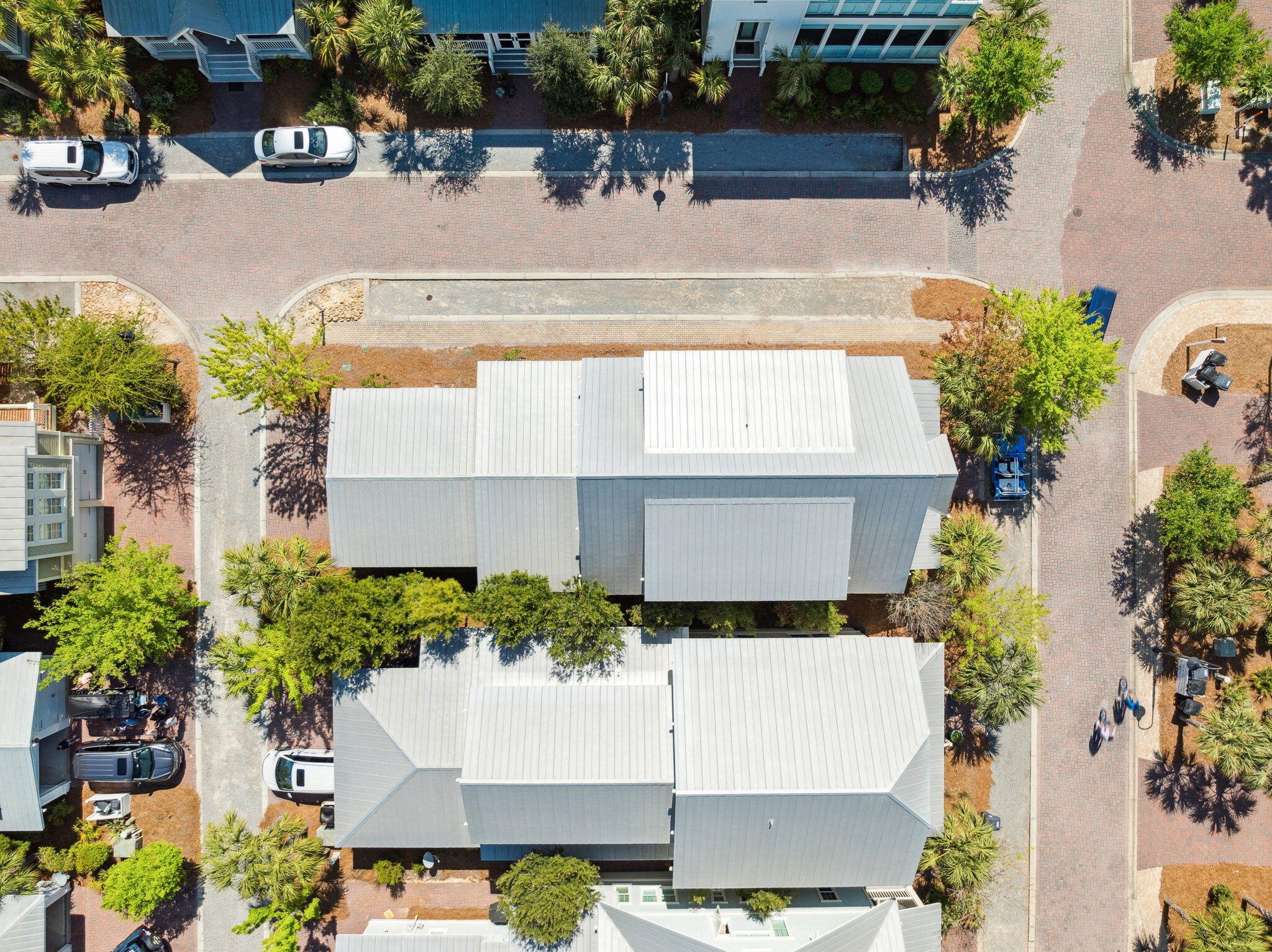 89 Clipper Street Inlet Beach, FL 32461 - Photo 56 of 72 an aerial view of a house with a yard and a fountain