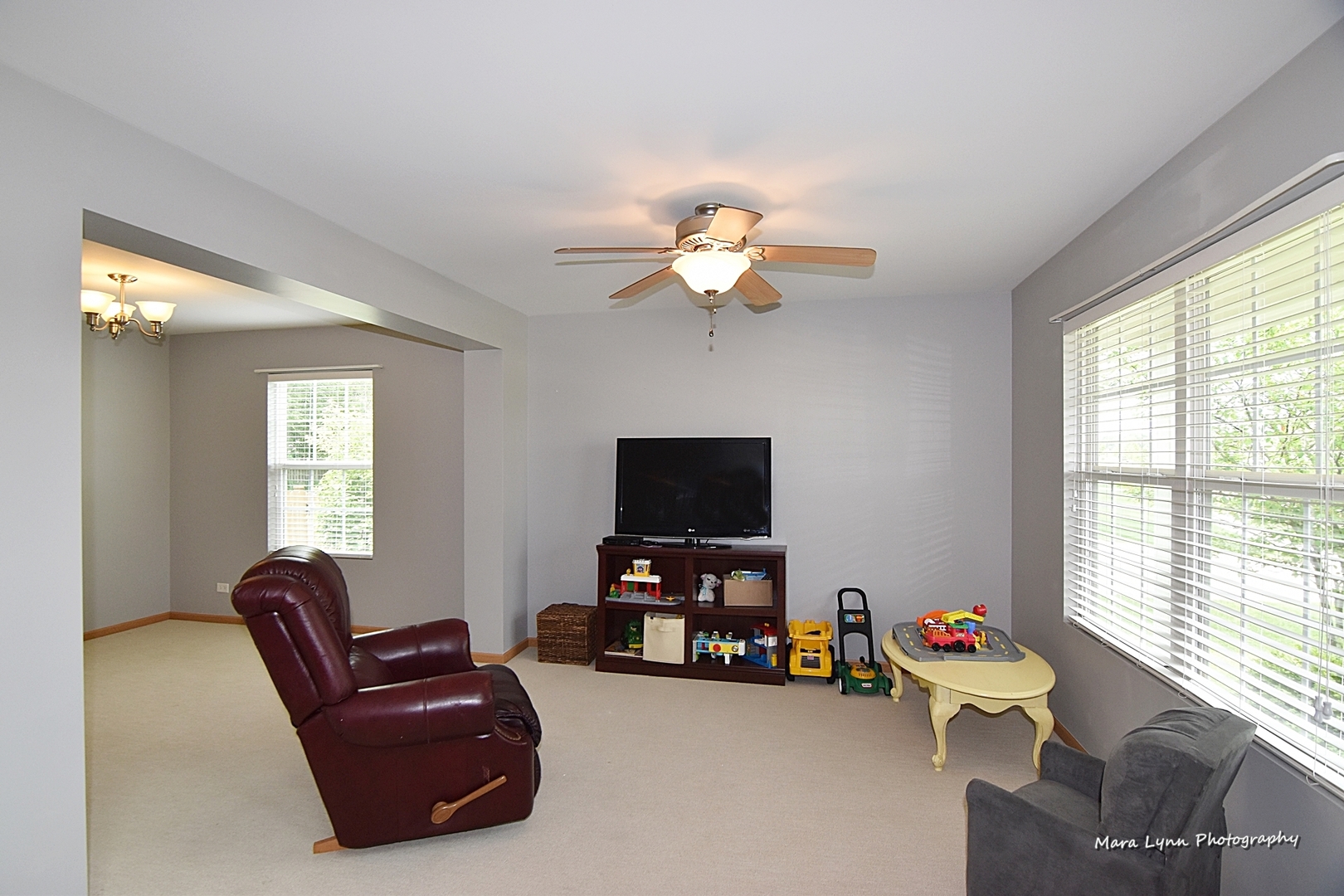 1125 Bailey Road Sycamore, IL 60178 - Photo 5 of 30 a living room with furniture a chandelier and a window