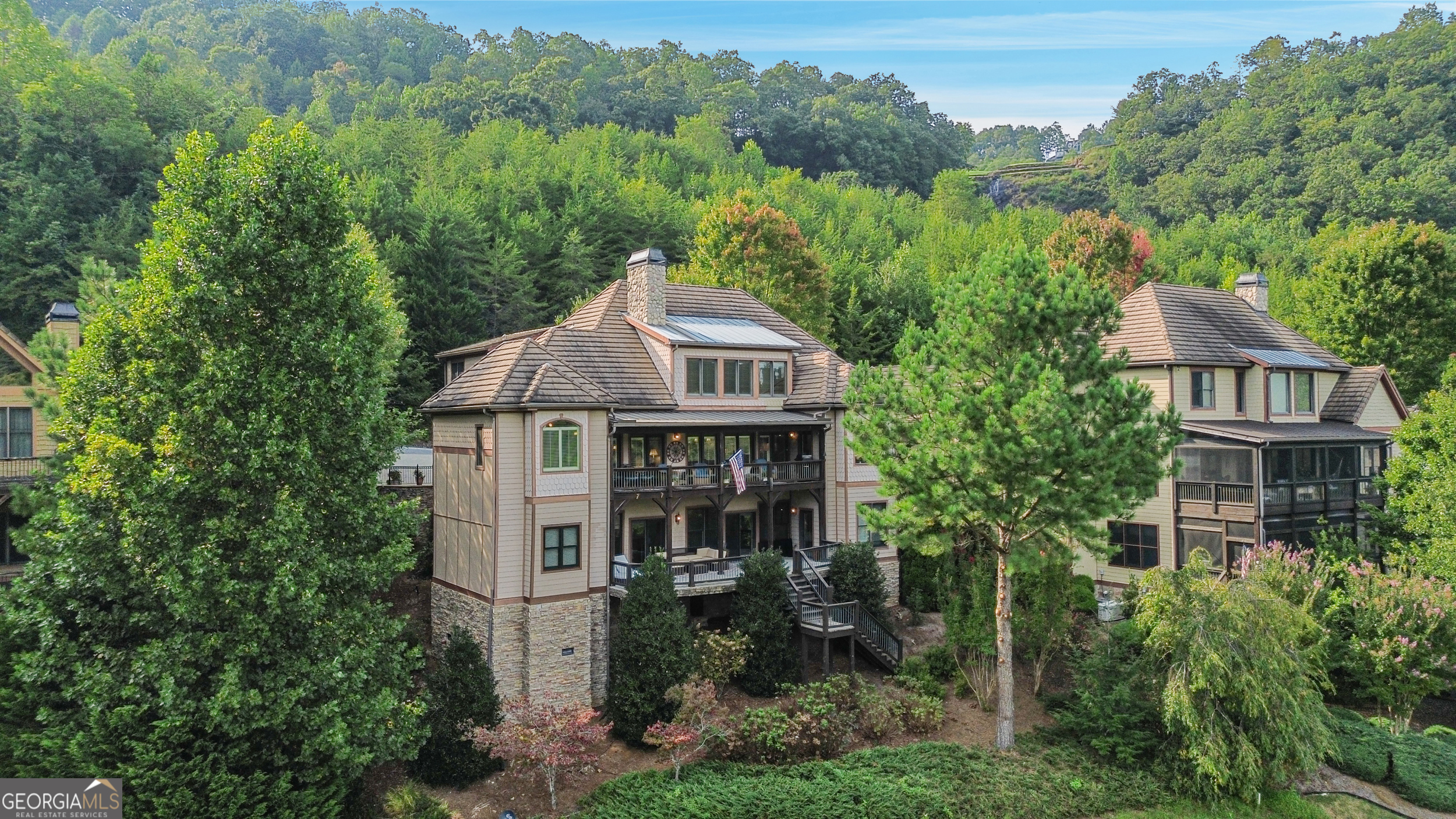 96 Fair View Drive Clayton, GA 30525 - Photo 56 of 66 aerial view of a house with balcony and trees al around