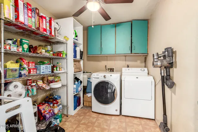 a view of a terrace with sky