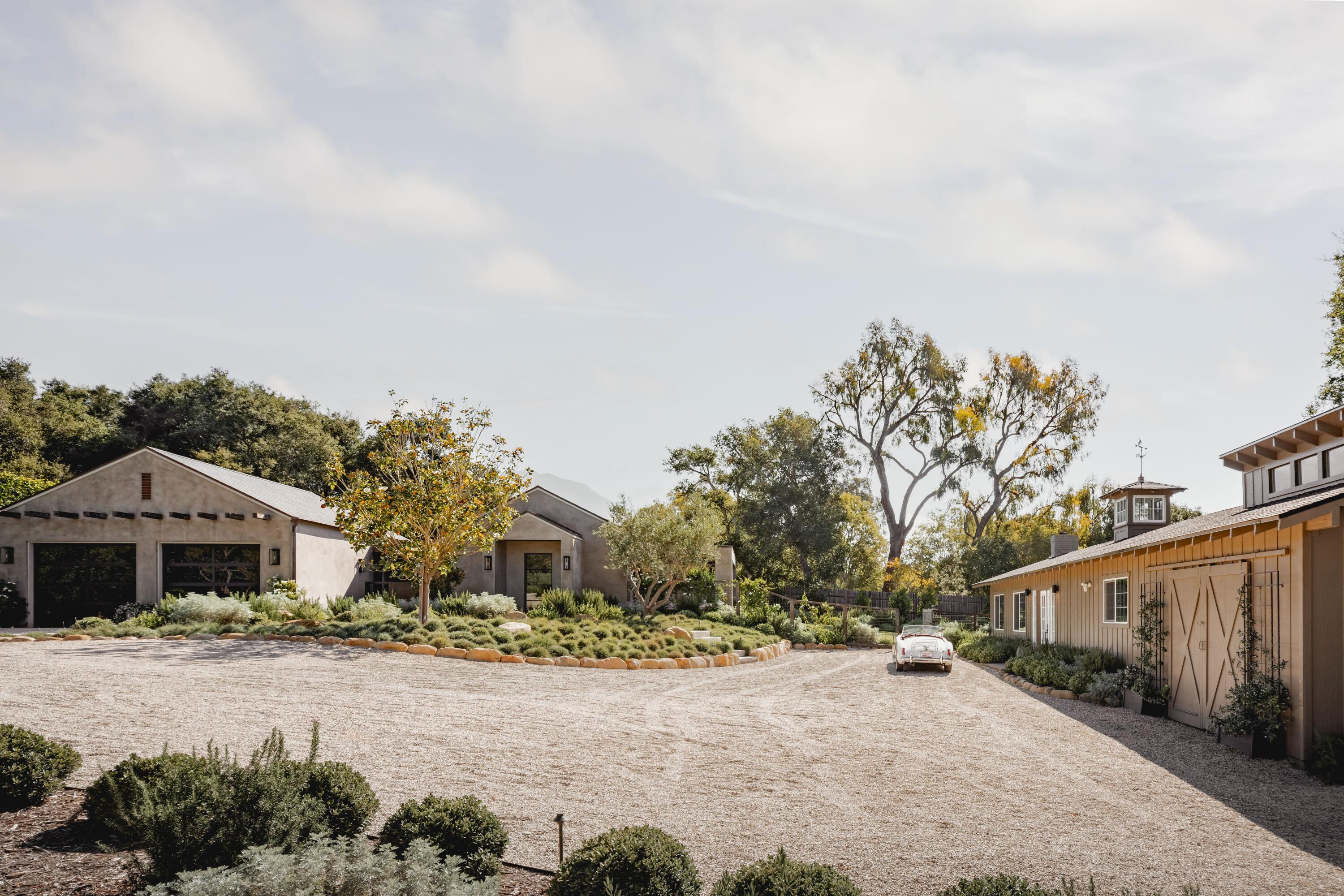 2775 Sycamore Canyon Road Montecito, CA 93108 - Photo 16 of 33 a front view of house with yard and trees around