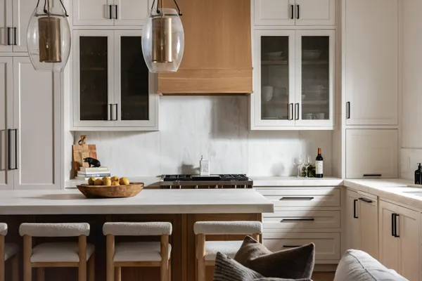 a kitchen with a sink cabinets and window