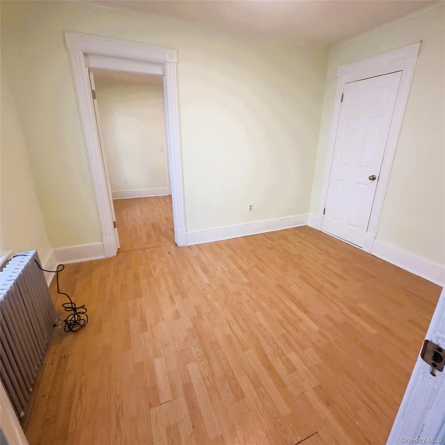 12 Seitz Terrace, Unit 1N Poughkeepsie, NY 12603 - Photo 3 of 7 Vinyl flooring, radiator, closet, light fixture.