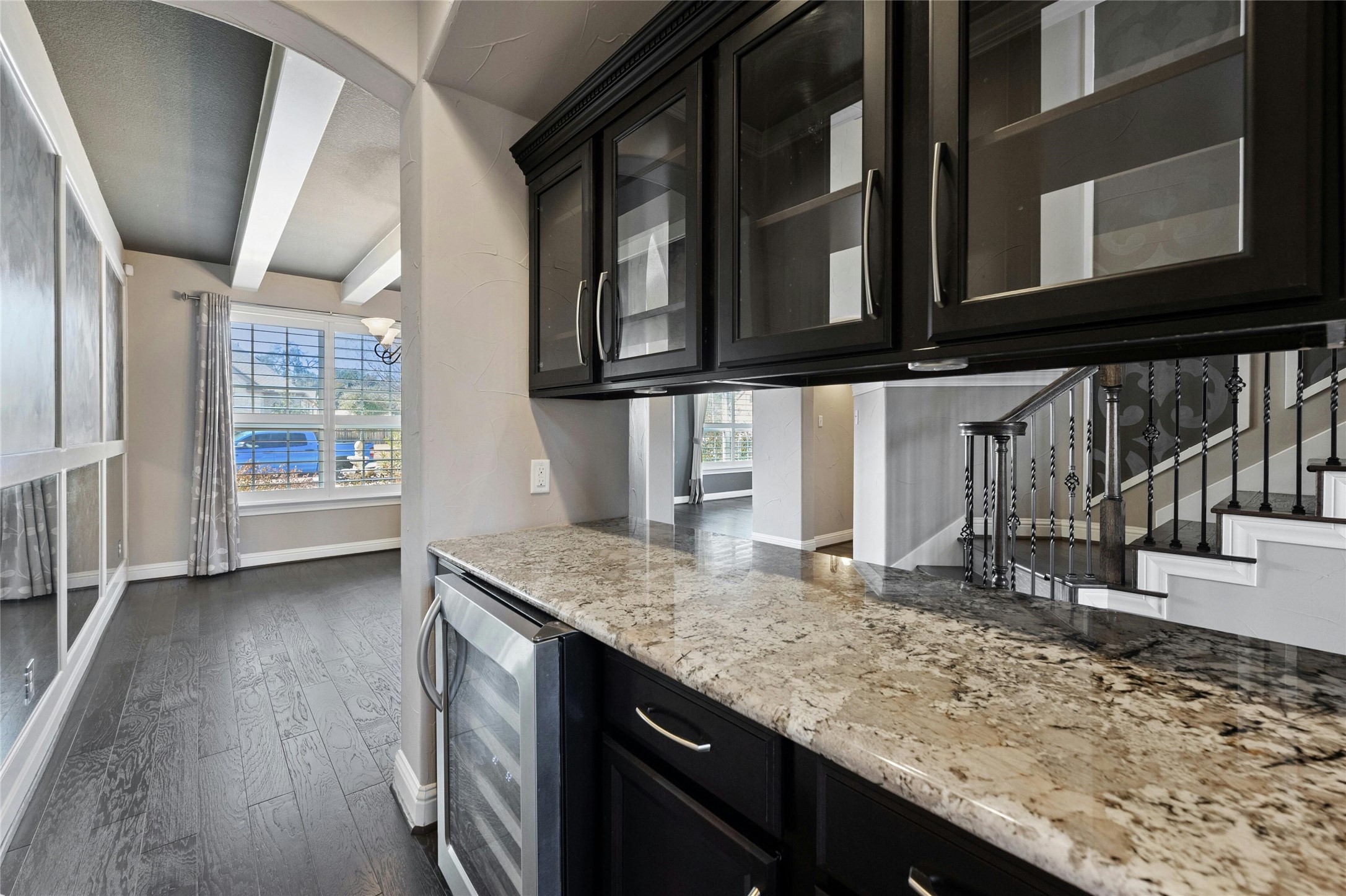 8501 High Summit Lane Austin, TX 78737 - Photo 13 of 38 a kitchen with stainless steel appliances granite countertop a sink and a wooden cabinets