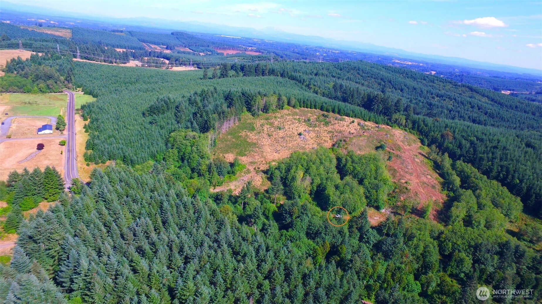 0 Sears Road Winlock, WA 98596 - Photo 14 of 21 an aerial view of lake residential house with swimming pool and mountain view in back