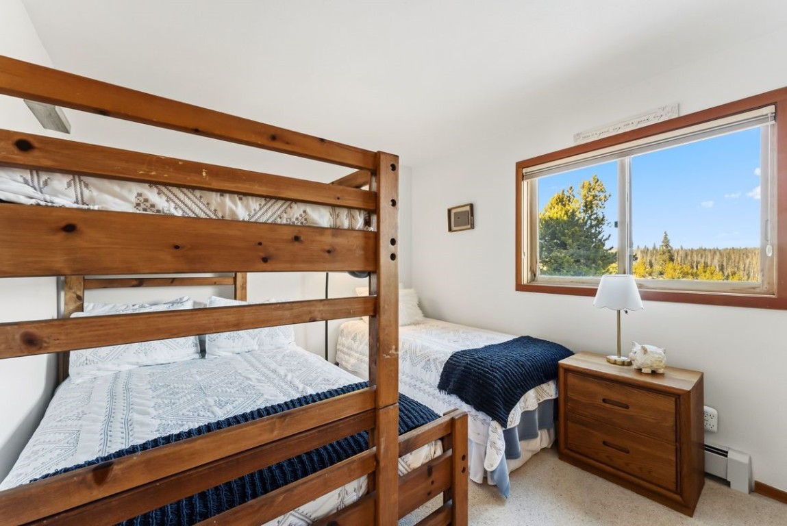 91300 Ryan Gulch Road, Unit 91311 Silverthorne, CO 80498 - Photo 17 of 28 a bedroom with furniture and a window