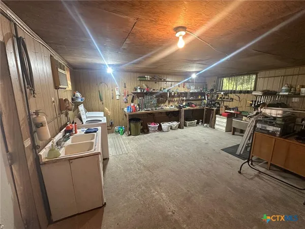 a room with storage and utility