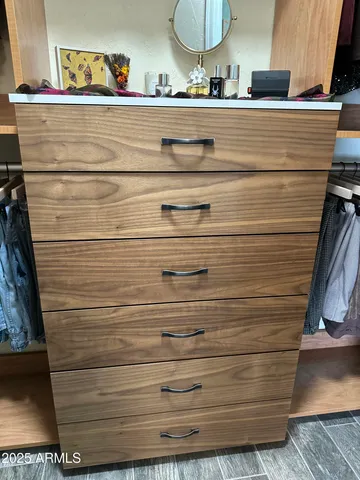 a close view of dresser