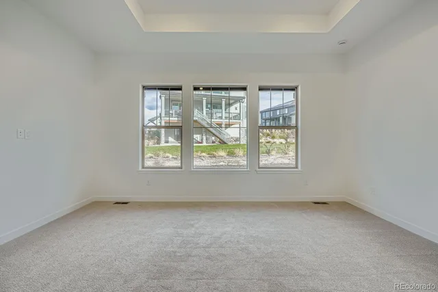 an empty room with a window