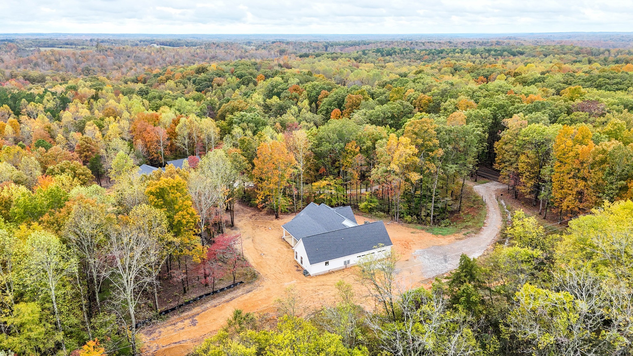0 Barnhill Road Primm Springs, TN 38476 - Photo 8 of 38 an aerial view of residential houses with outdoor space and trees