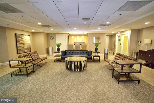 a view of a building with a garden