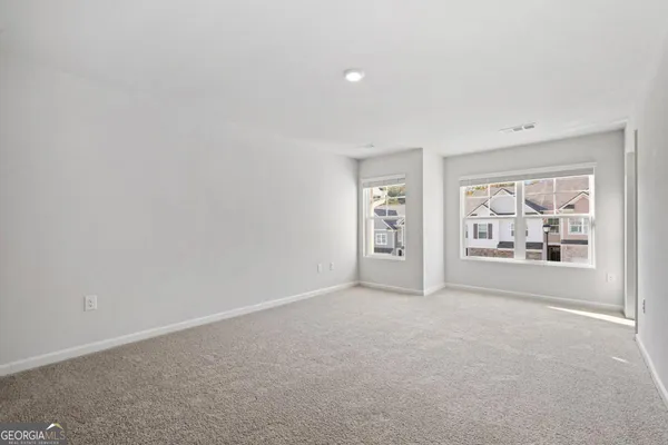 an empty room with window