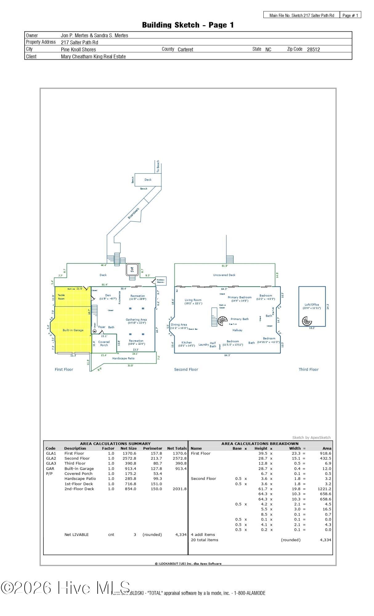 217 Salter Path Road Pine Knoll Shores, NC 28512 - Photo 84 of 85 Sketch/Floorplan