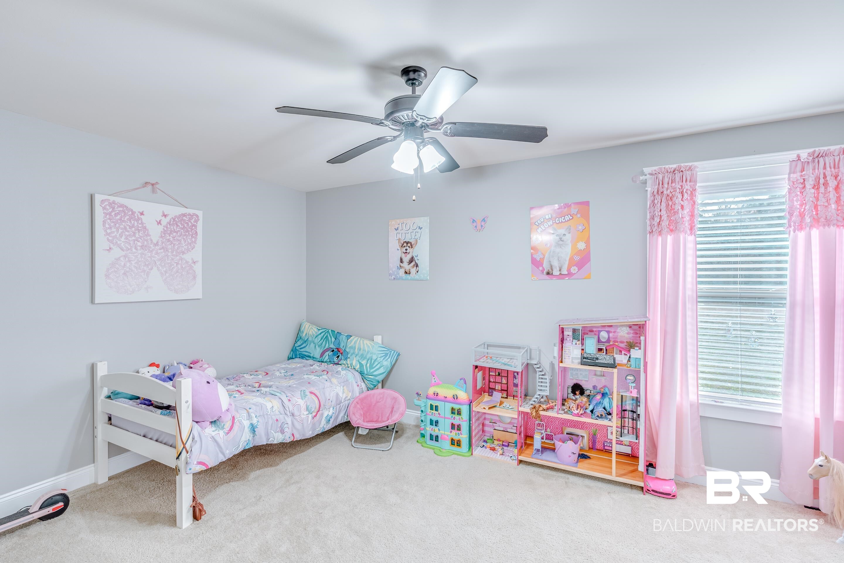 13235 Tom Gaston Road Mobile, AL 36695 - Photo 20 of 43 Bedroom with ceiling fan and carpet flooring