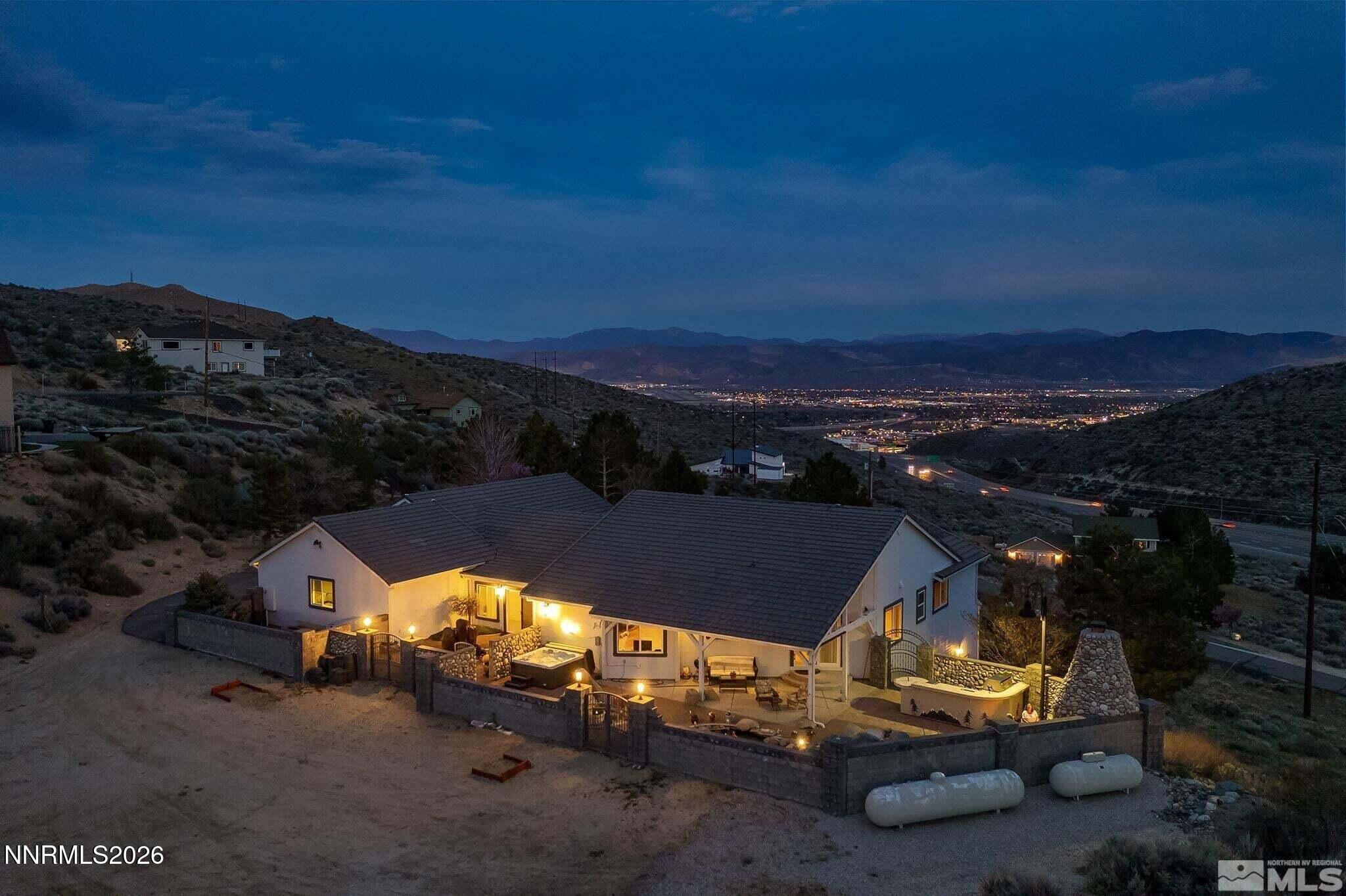 480 Duck Hill Road Washoe Valley, NV 89704 - Photo 25 of 27 an aerial view of a house with a yard