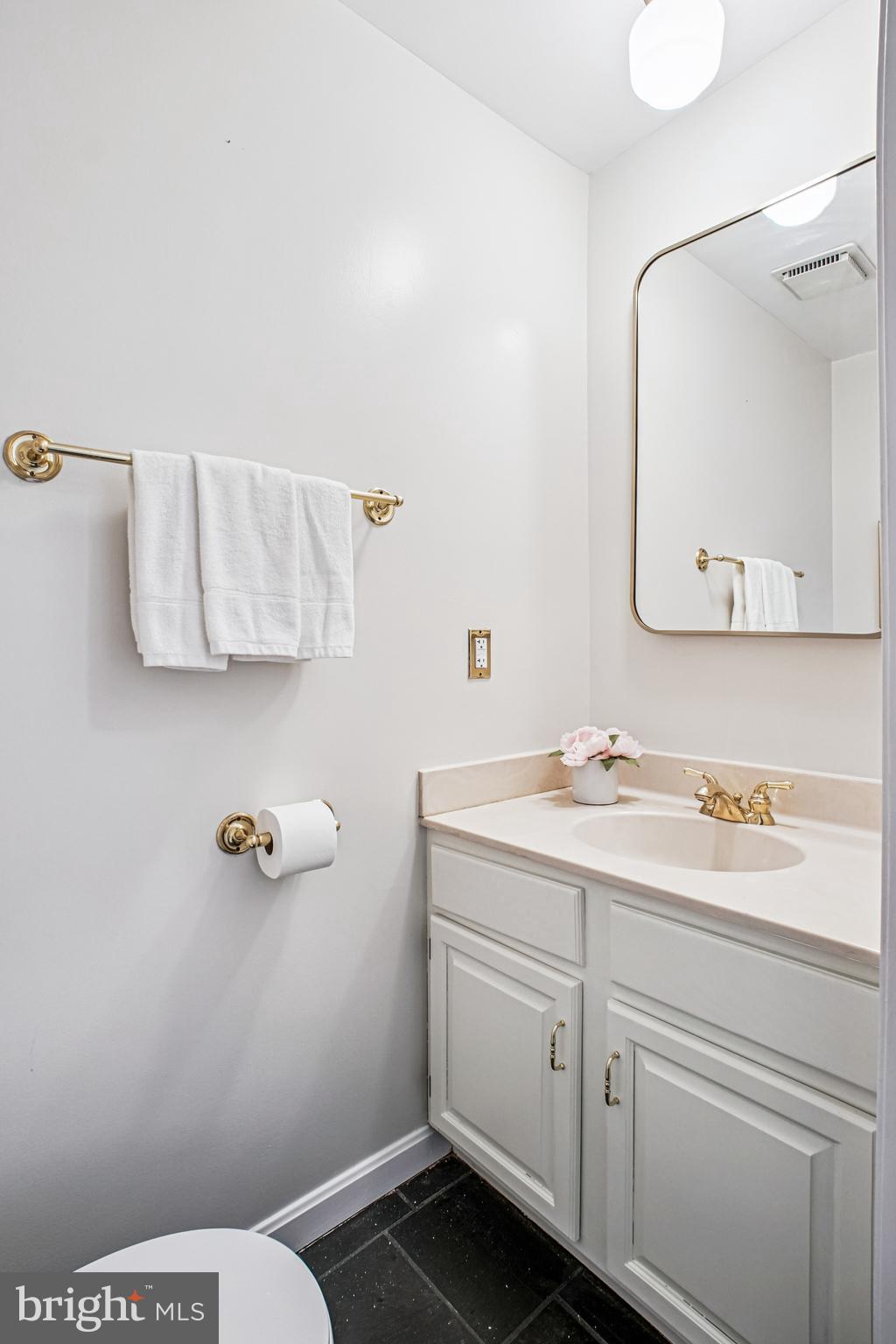 6719 Fairfax Road, Unit 67 Chevy Chase, MD 20815 - Photo 15 of 24 a bathroom with a toilet sink and mirror