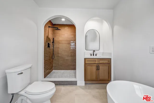 a view of a hallway with a large window