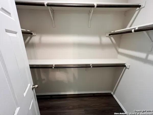 a close view of closet