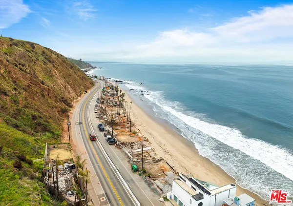 a view of an ocean and beach