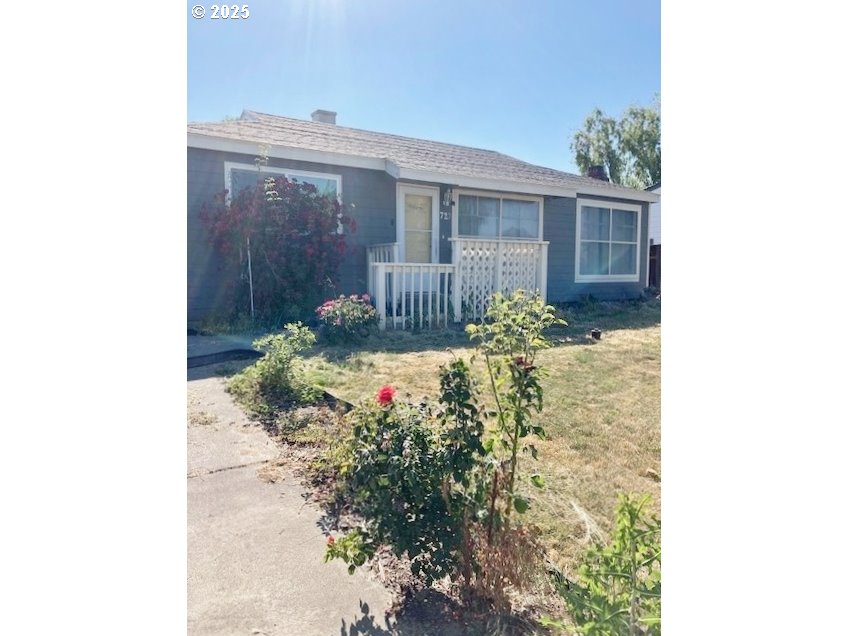 a front view of a house