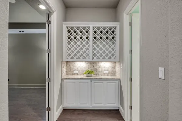 a view of a backyard with sitting area