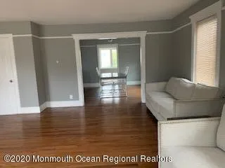 a dining room with table and chair