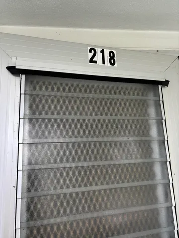 a view of a black and white wall