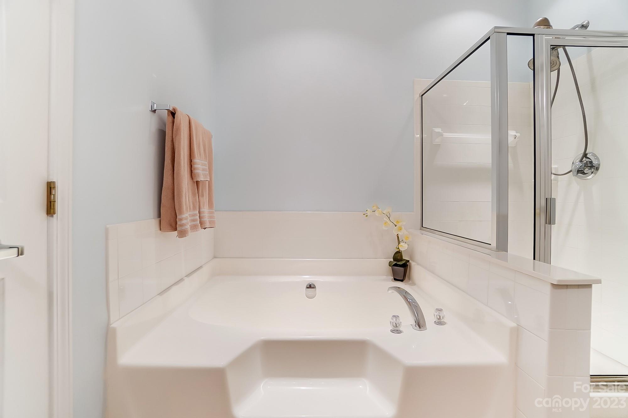 179 Snead Road Fort Mill, SC 29715 - Photo 14 of 48 a bathroom with a white bath tub sitting next to a white sink and vanity