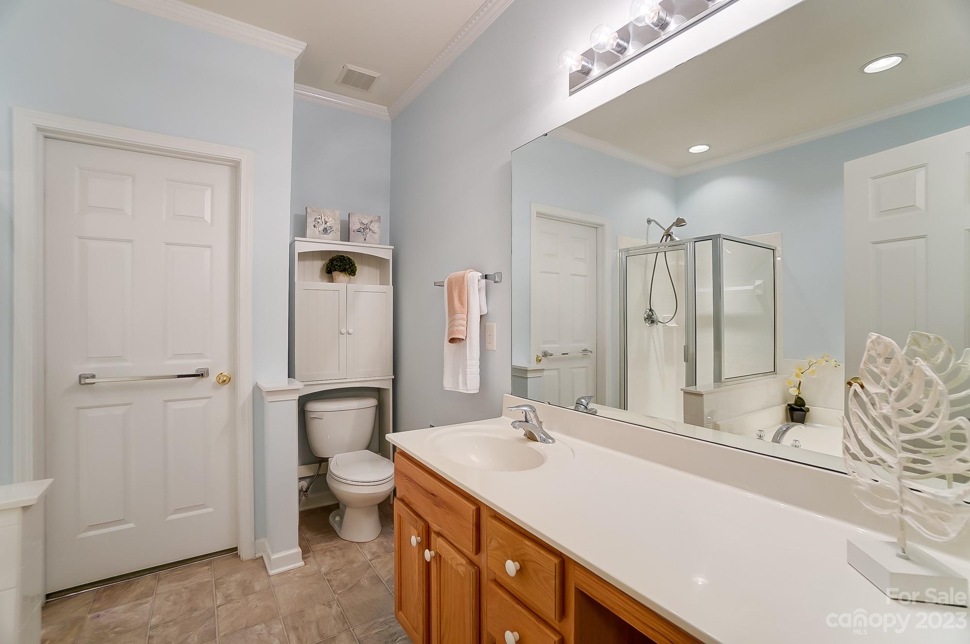 179 Snead Road Fort Mill, SC 29715 - Photo 17 of 48 a view of bathroom with a sink mirror and toilet