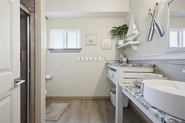 a view of a kitchen and utility room