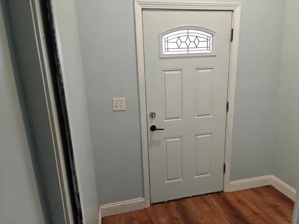 a view of front door with a door