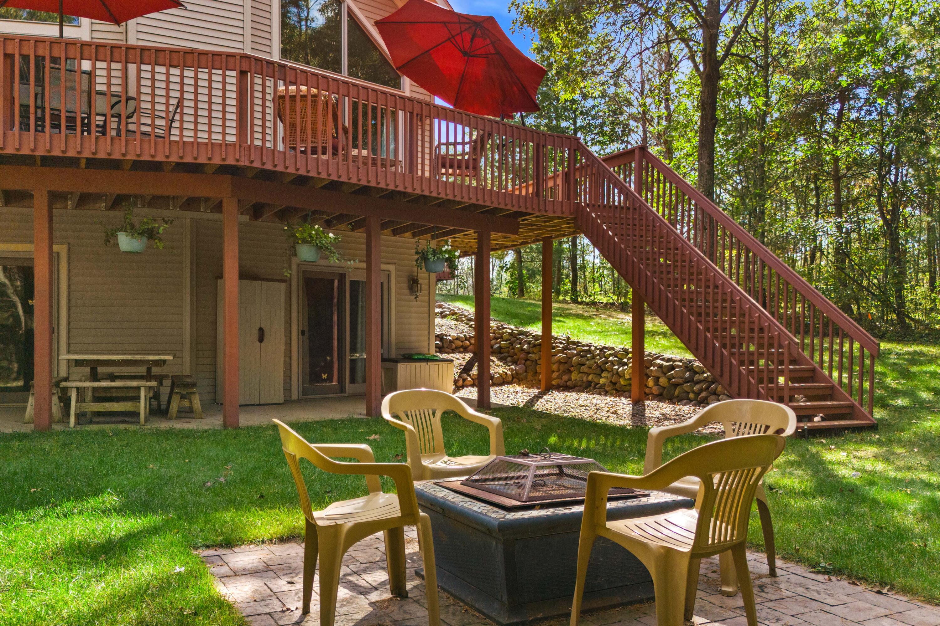 1194 Archer Avenue Rome, WI 54457 - Photo 23 of 48 Firepit and Deck and Walkout basement