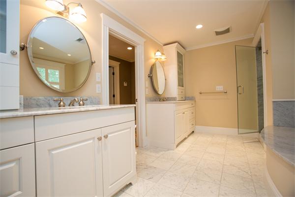 37 Beechwood Road Wellesley, MA 02482 - Photo 18 of 24 a bathroom with a double vanity sink mirror and a mirror
