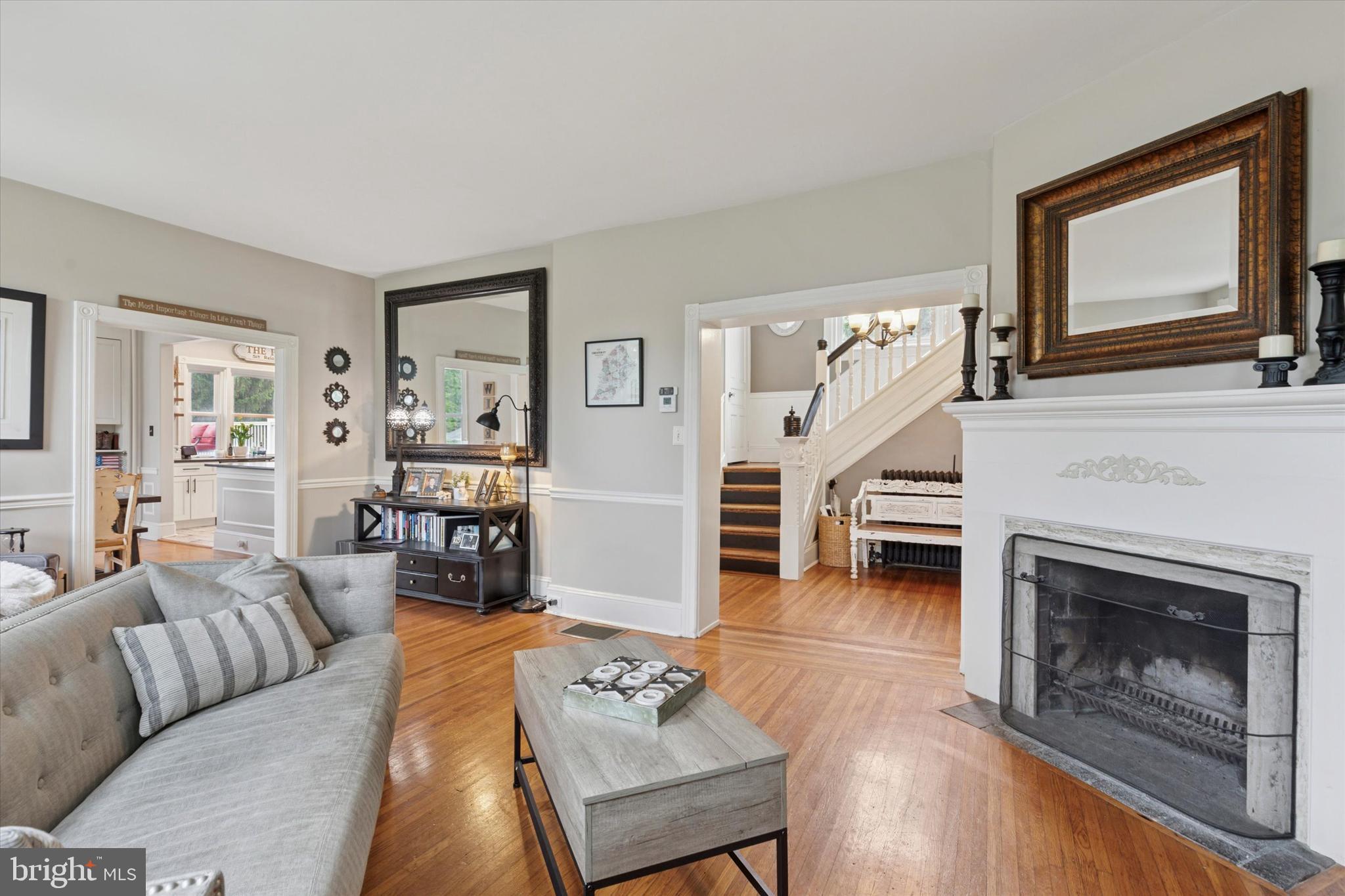 802 Upper Gulph Road Wayne, PA 19087 - Photo 13 of 45 a living room with furniture and a fireplace