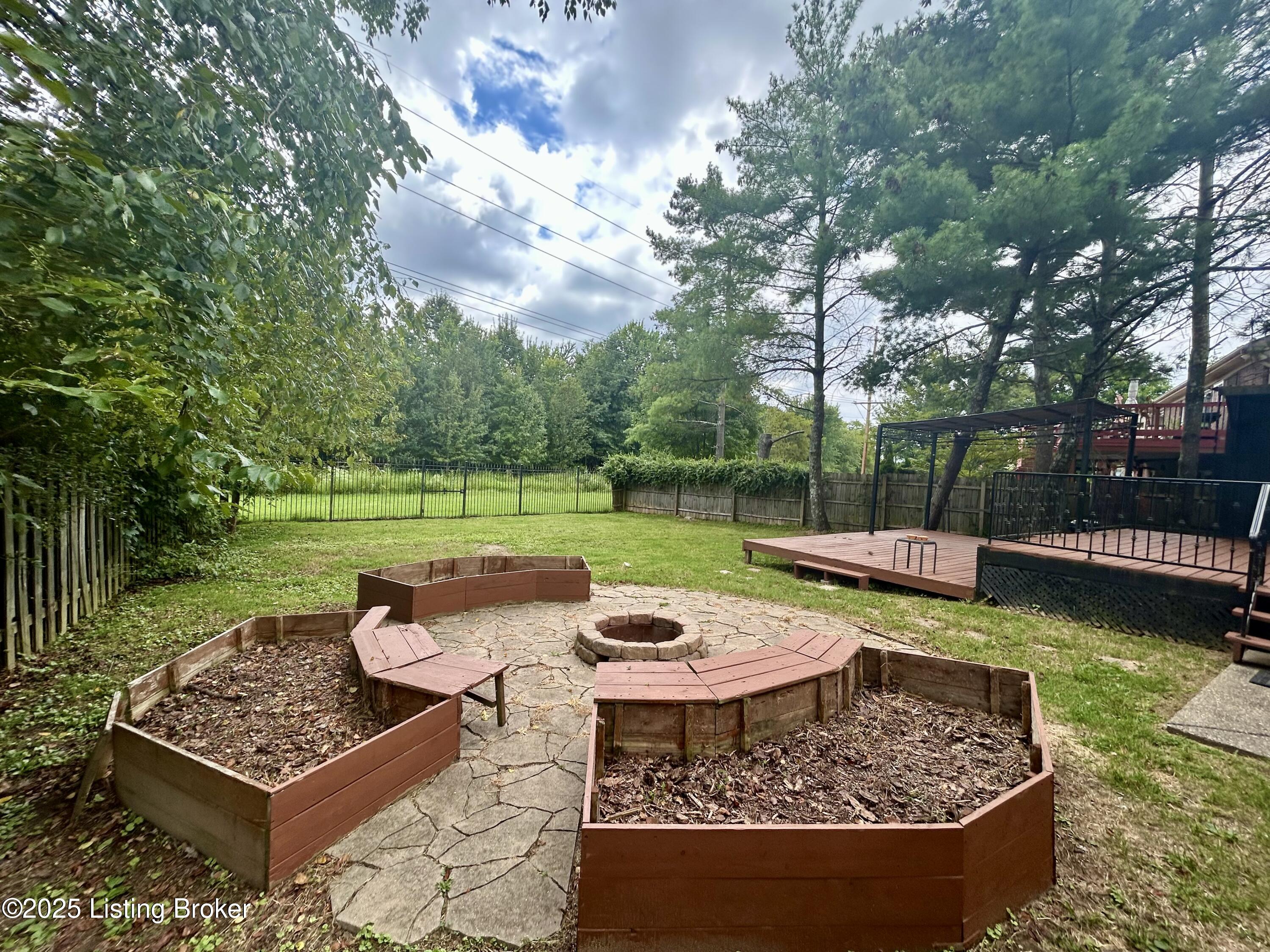 3001 Stonebridge Road Louisville, KY 40241 - Photo 10 of 32 Fire pit with box gardens