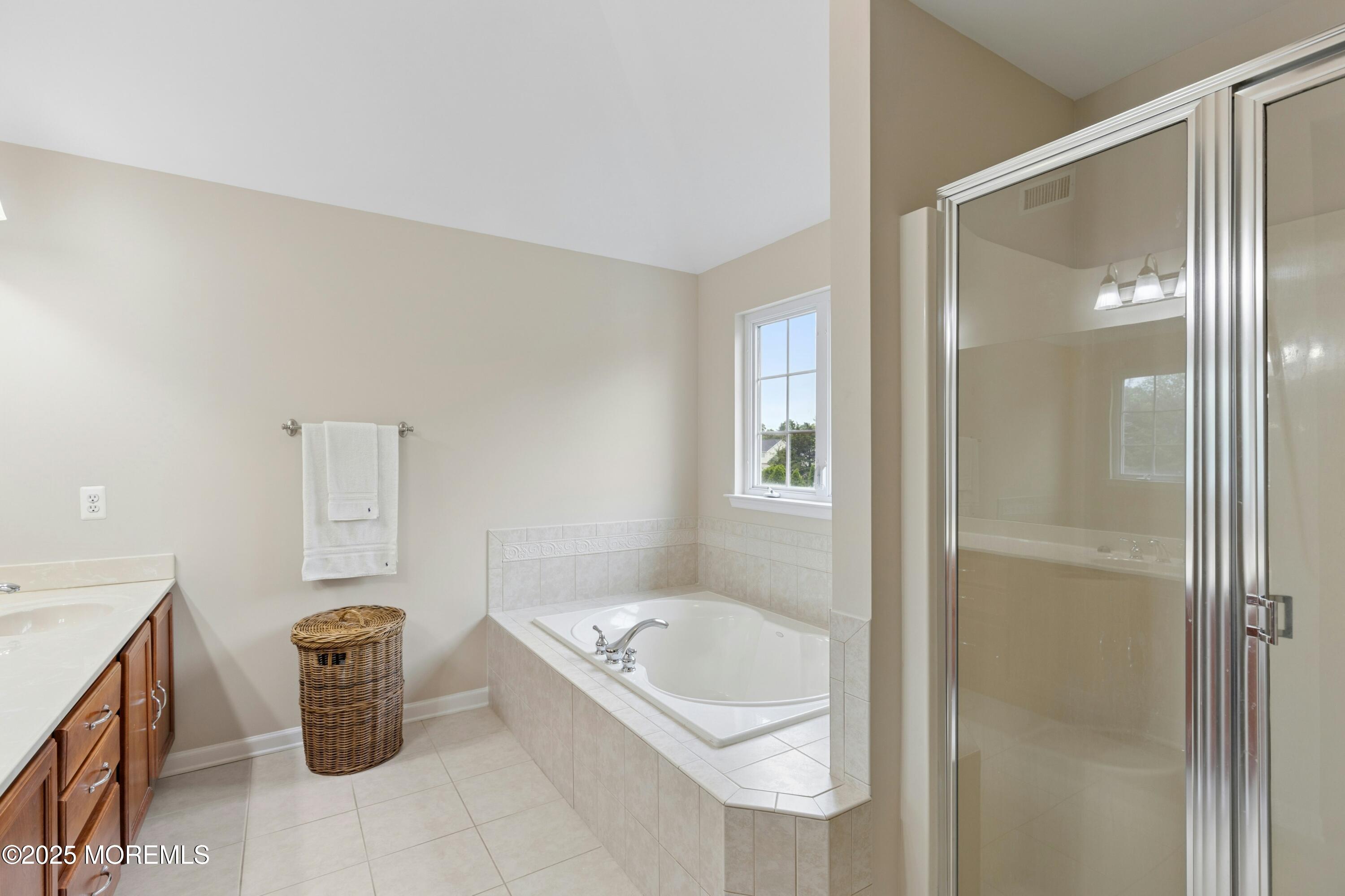 7 Topaz Drive Jackson, NJ 08527 - Photo 29 of 51 a bathroom with a granite countertop sink a toilet and shower